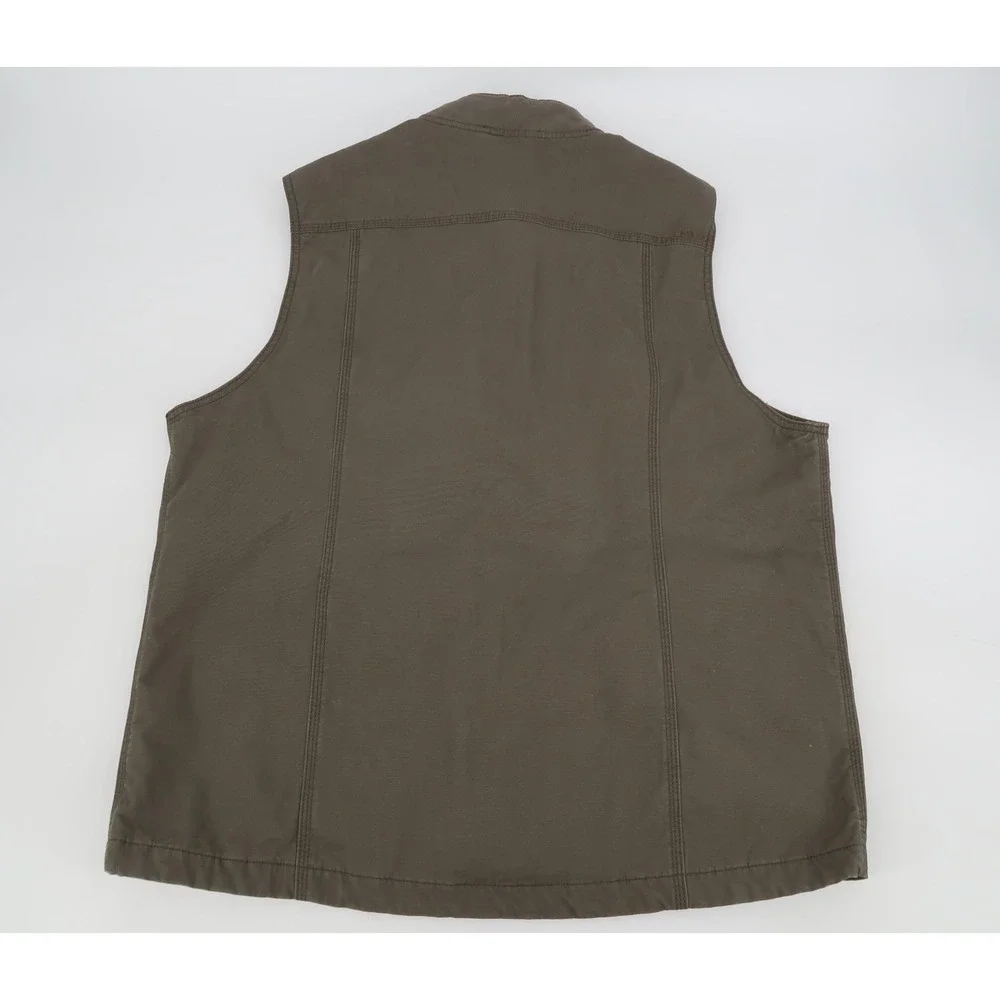 Prana Trembly‎ Vest Men's XL Brown Quilted Canvas Lined Outdoors Work Hike